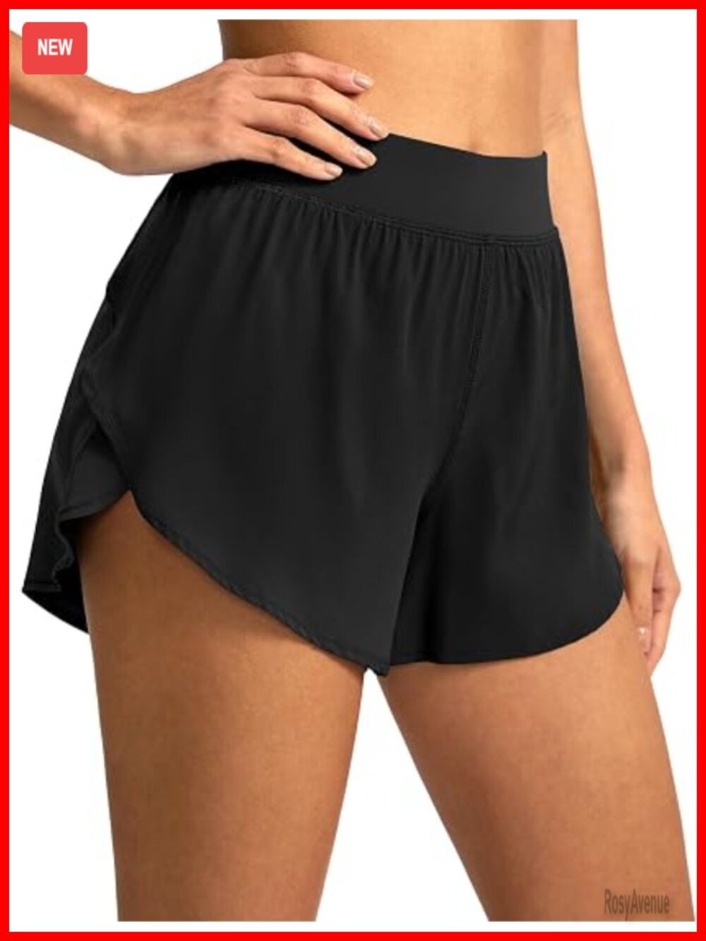 High Waisted Running Shorts with Liner Quick Dry - Picture 1 of 7